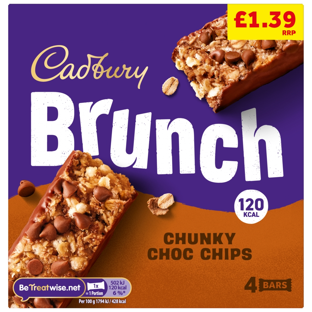 Cadbury Brunch Choc Chip 4pk (4 x 28g) PM £1.39