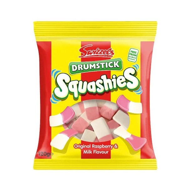 Swizzels Squashies Drumstick Original Rasp & Milk 120g