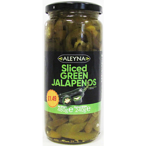 Aleyna Sliced Green Jalapenos 480g PM £1.49