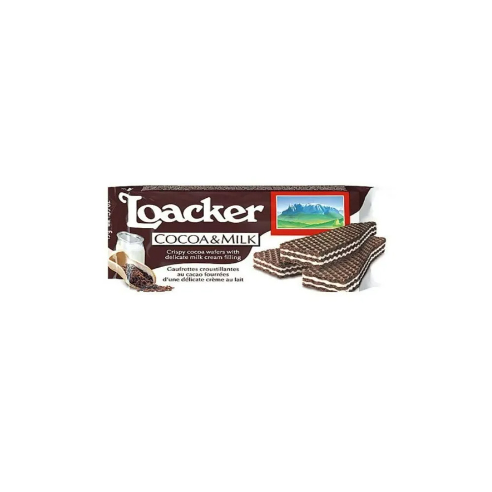 (Delist) Loacker Cocoa And Milk Wafers 45g