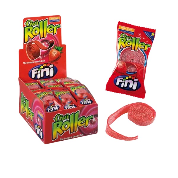 (DISCONTINUED) Fini Roller Candy Belt Strawberry 20g