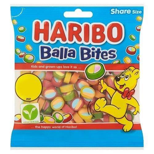 Haribo Bag Balla Bites 154g PM £1.25 (10% Extra Free) (Vegetarian)
