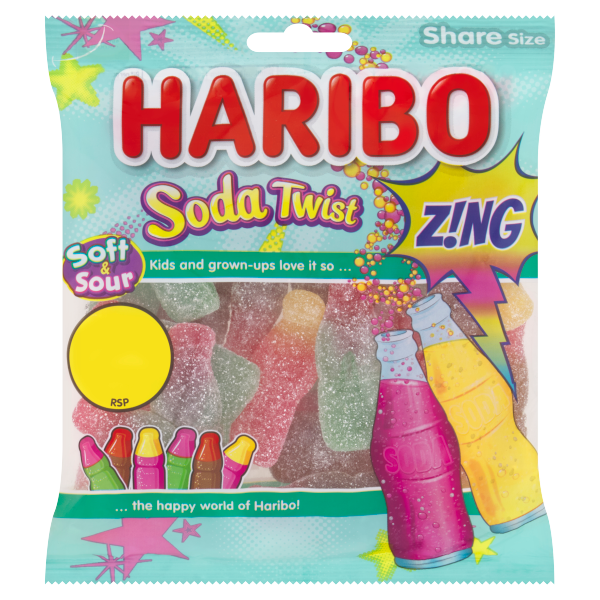 Haribo Bag Soda Twist Zing 160g PM £1.25