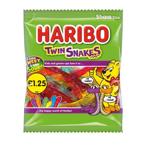 Haribo Bag Twin Snakes 140g PM £1.25