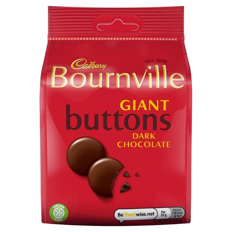Cadbury Large Bag Bournville Giant Buttons 100g (E)