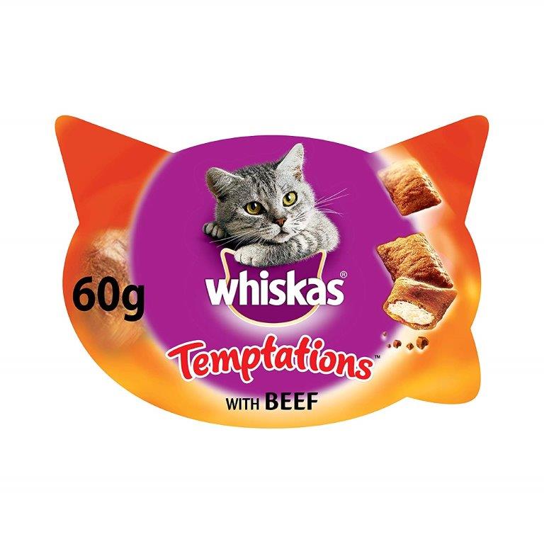 (Discontinued) Whiskas Cat Treat Temptations With Beef 60g