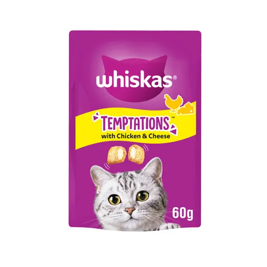 Whiskas Cat Treat Temptations With Chicken & Cheese 60g