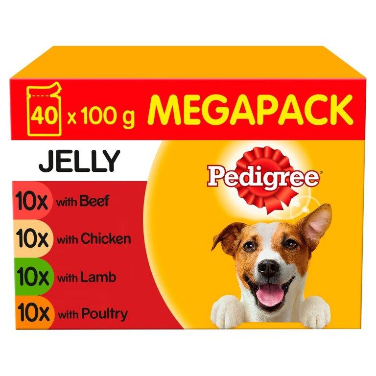 (Discontinued) Pedigree Dog Pouches Mixed Selection In Jelly 40pk (40 x 100g)