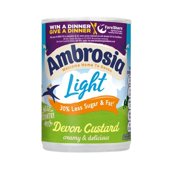 (DELIST)Ambrosia Light Devon Custard 400g