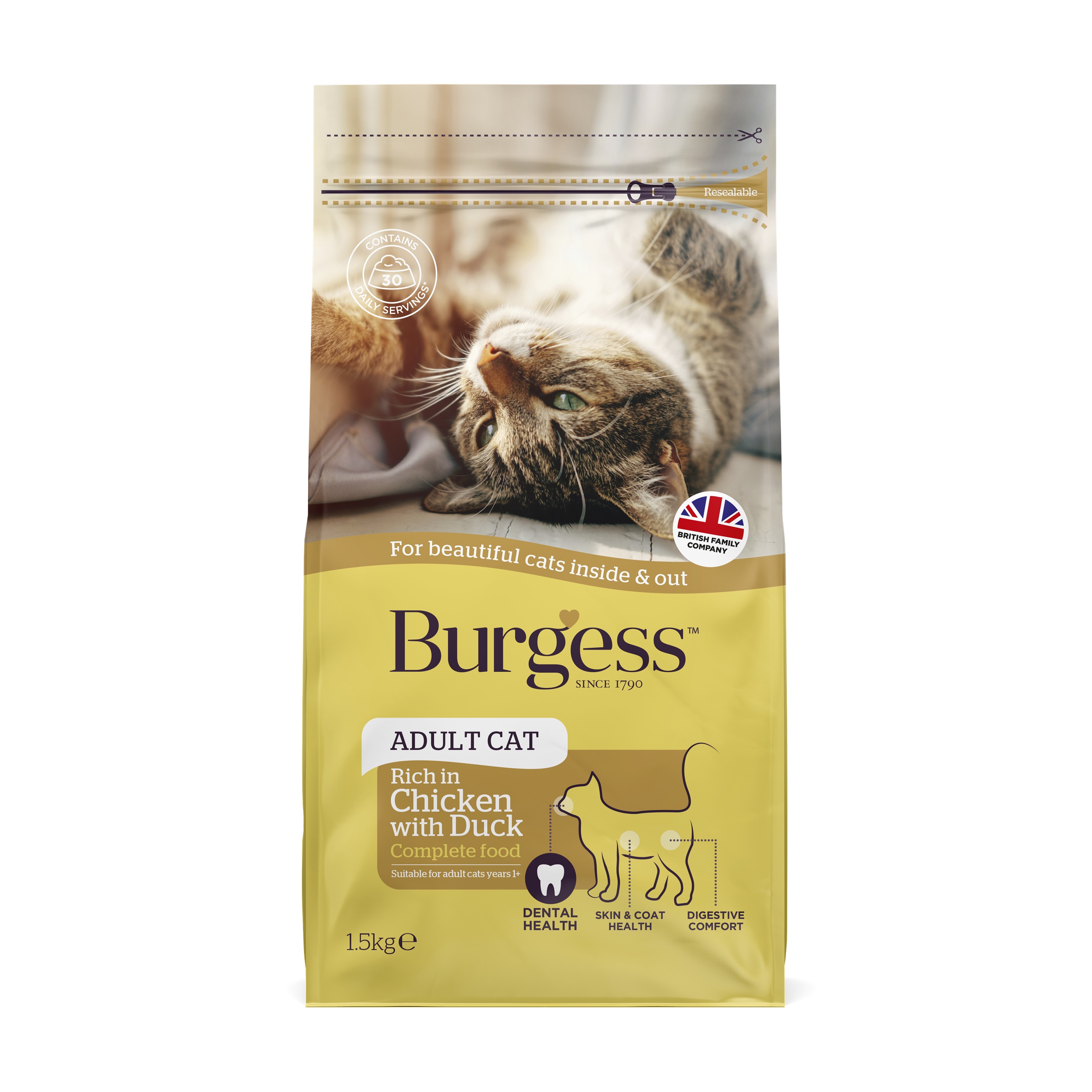 Burgess Cat Chicken with Duck 1.5kg