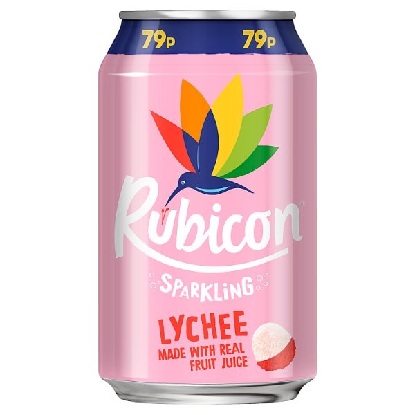Rubicon Sparkling Lychee 330ml PM 85p
