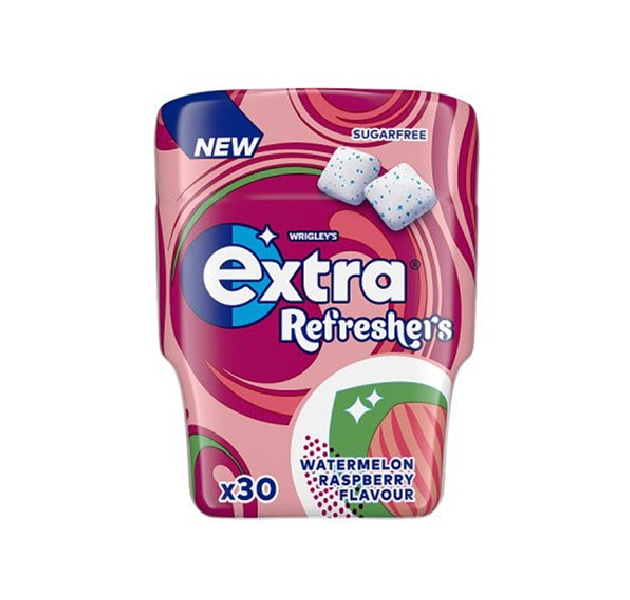 Extra Refreshers Rasp Watermelon Gum Bottle 30s 