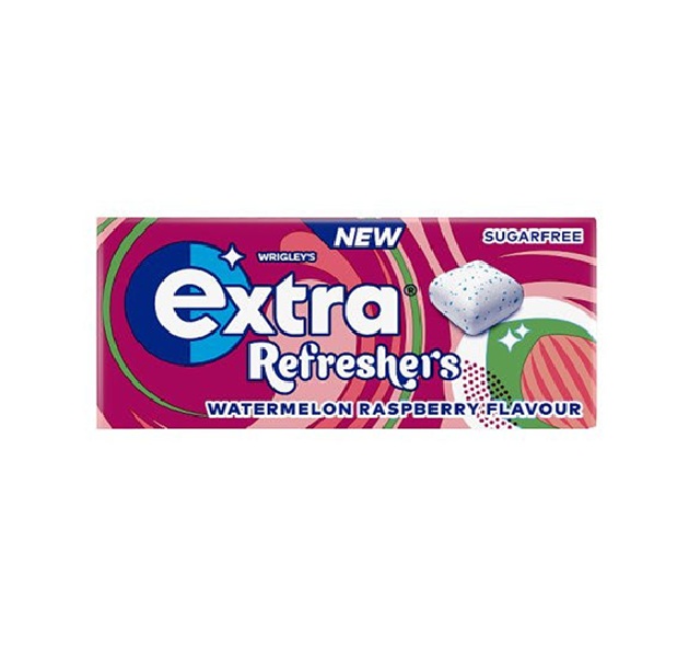 Extra Refreshers Rasp Watermelon Sugar Free Gum Handy Box 7s 