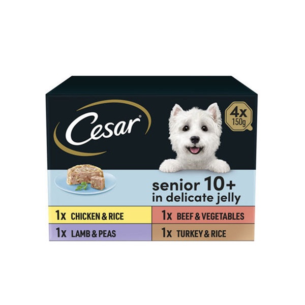 Cesar Senior 10+ in Delicate Jelly (4 x 150g)