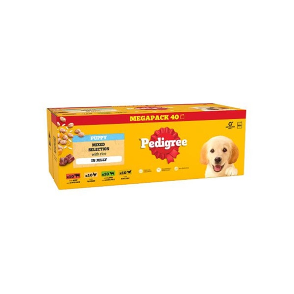 Pedigree Puppy Pouches Mixed Selection In Jelly (40 x 100g)
