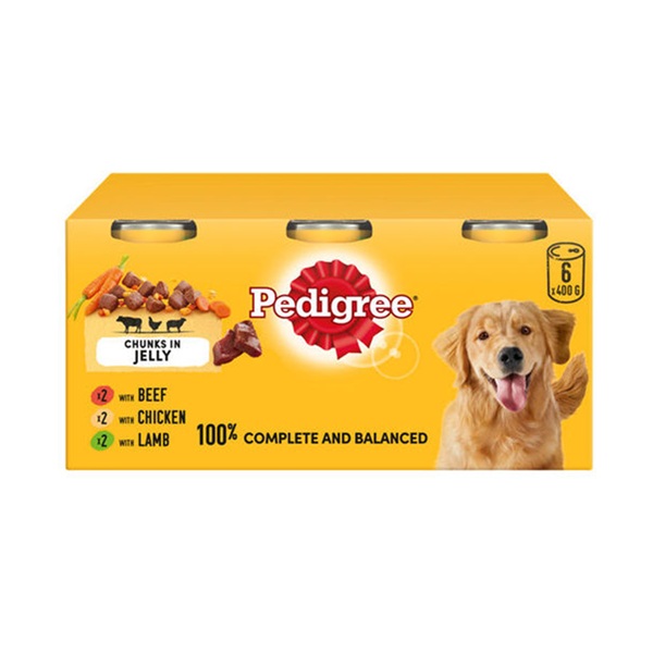 Pedigree Dog Tins Meaty Meals In Jelly (6 x 400g)