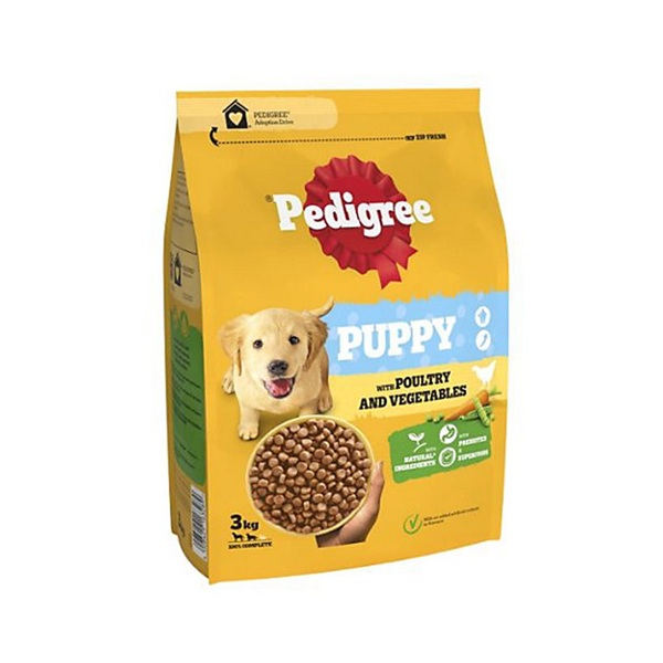 Pedigree Puppy Medium Dog Complete Dry With Poultry & Vegatables 3kg