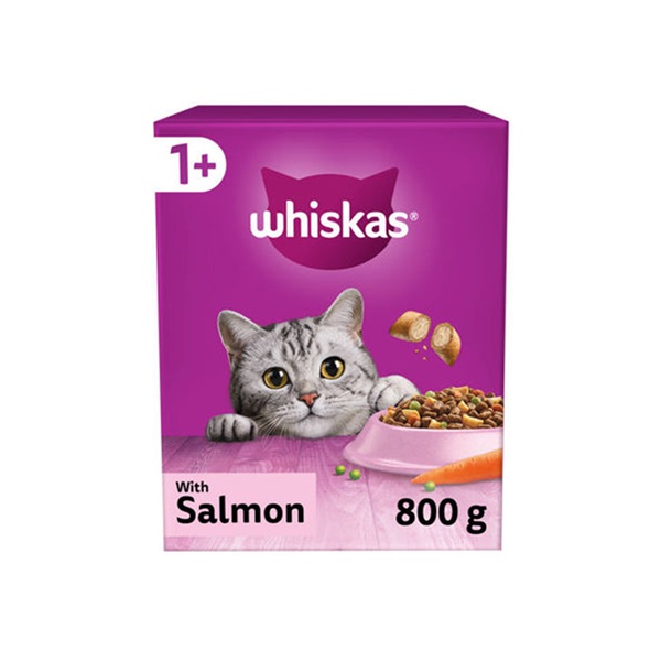 Whiskas 1+ Cat Complete Dry With Salmon 800g