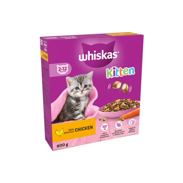 Whiskas 2-12 Months Cat Complete Dry With Chicken 800g