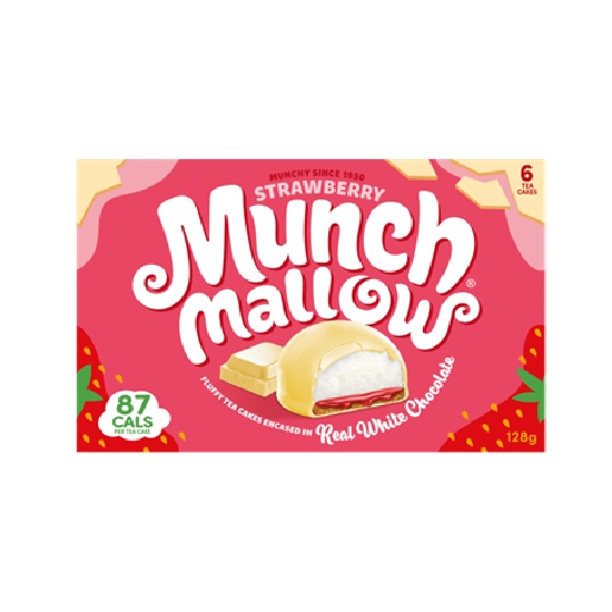 Munchmallow White Choco Strawberry Cake128g