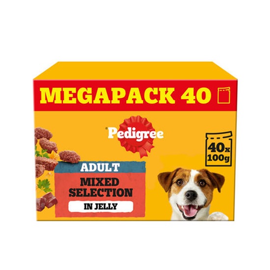 Pedigree Adult Dog Pouches Mixed Selection In Jelly 40pk (40 x 100g)