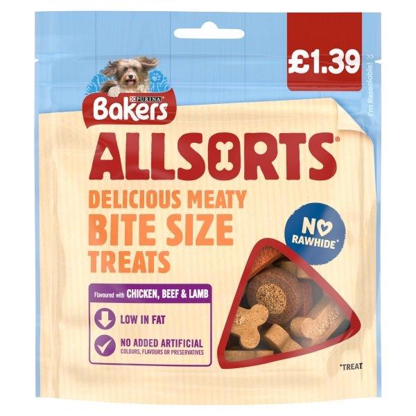 (DELIST) Bakers Dog Treats Allsorts Variety PM £1.39 98g (HS)