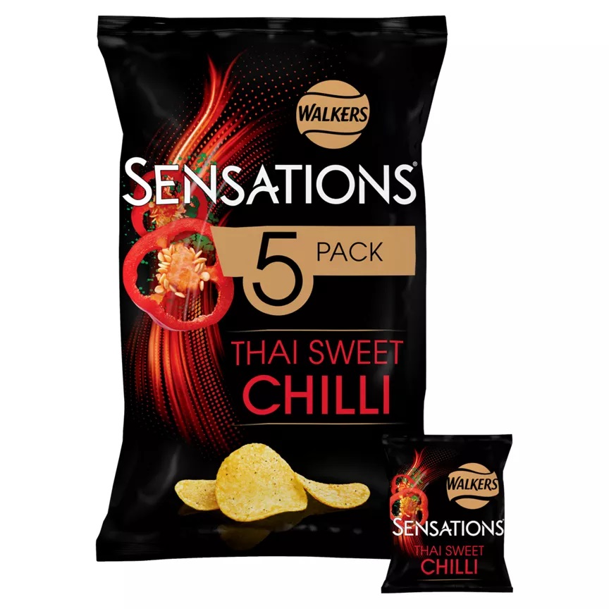 (DELIST) Walkers Sensations Thai Sweet Chilli 5pk (5 x 25g) (HS)