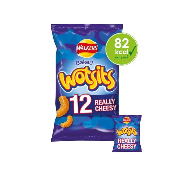 (DELIST) Walkers Wotsits Really Cheesy 12pk (12 x 16.5g) (HS)