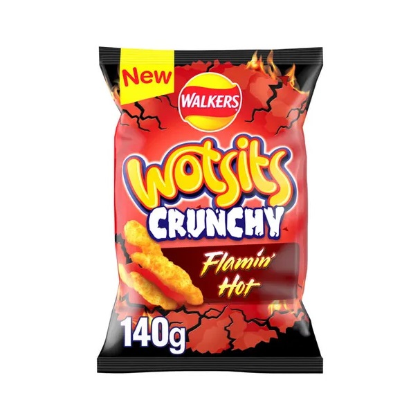 (DELIST) Walkers Wotsits Crunchy Flamin Hot 140g (HS)