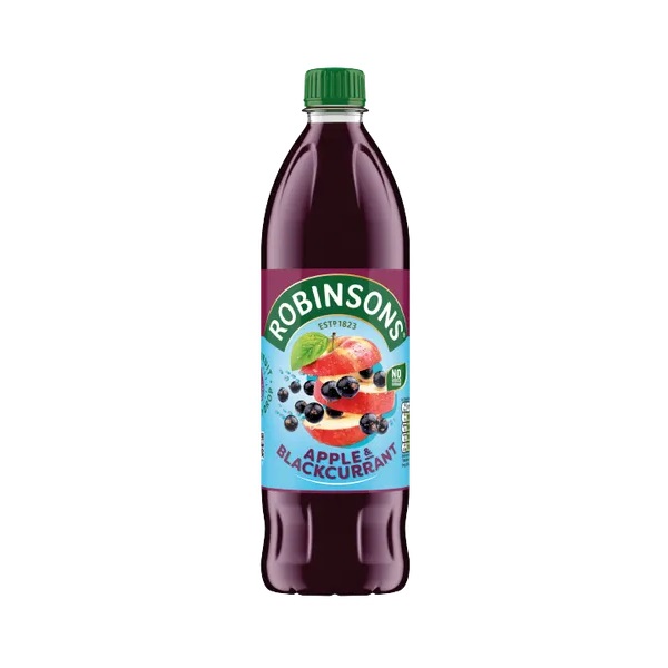 Robinsons NAS Apple & Blackcurrant Squash 1Ltr (HS)
