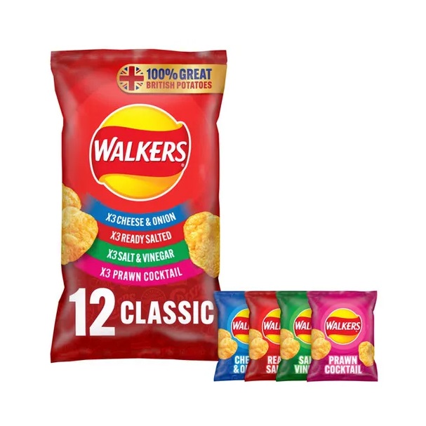 (DELIST) Walkers Classic Variety 12pk (12 x 25g) (HS)