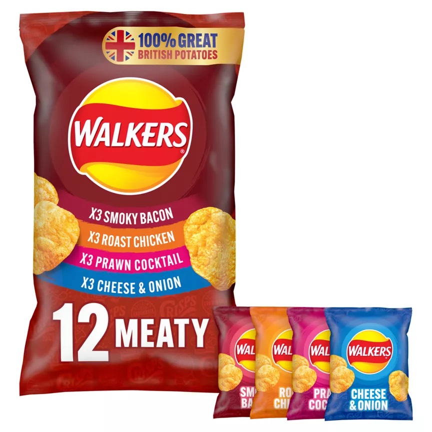 (DELIST) Walkers Meaty Variety 12pk (12 x 25g) (HS)