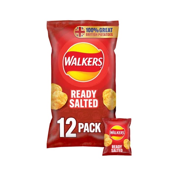 (DELIST) Walkers Ready Salted 12pk (12 x 25g) (HS)