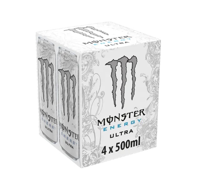 Monster Energy Ultra Zero White 500ml 4pk (4 x 500ml) (HS)