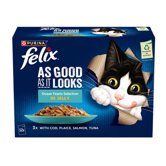 Felix Ocean Feasts Selection In Jelly (12 x 85g)