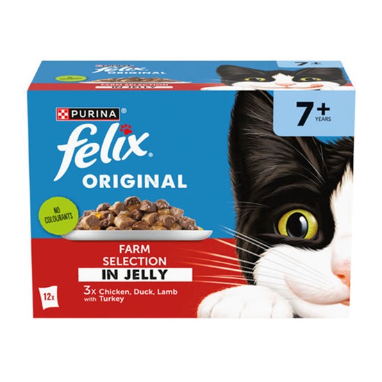 Felix Original Senior 7+ Farm Selection In Jelly (12 x 85g)