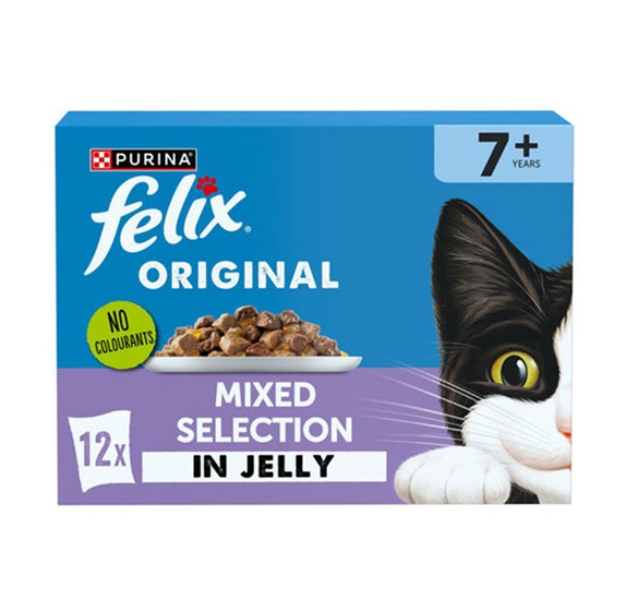 Felix Original Senior 7+ Variety Selection In Jelly (12 x 85g)