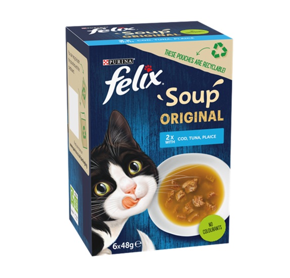 Felix Original Soup Fish Selection Plaice Tuna Cod (6 x 48g)