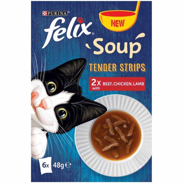 Felix Soup Strips Mixed Variety Farm Selection (6 x 48g)