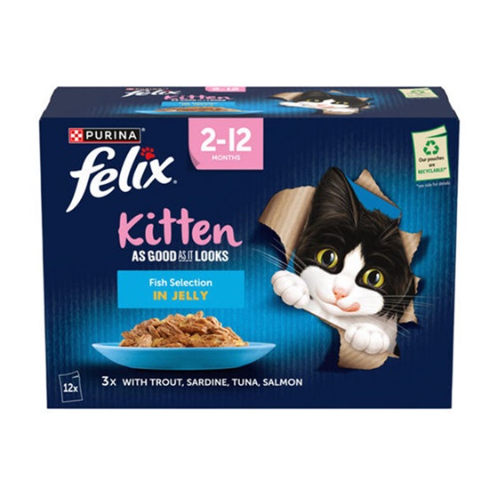 Felix Kitten Fish Selection In Jelly (12 x 85g)