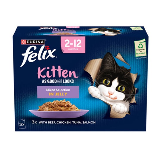 Felix Kitten Mixed Selection In Jelly (12 x 85g)