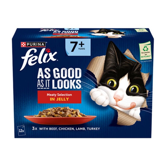Felix Senior 7+ Meat Selection In Jelly (12 x 85g)