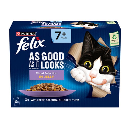 Felix Senior 7+ Mixed Selection In Jelly (12 x 85g)
