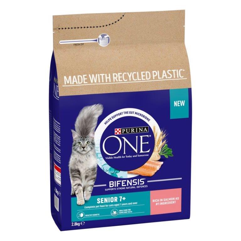 Purina ONE Senior 7+ Salmon Dry Cat Food 2.8kg