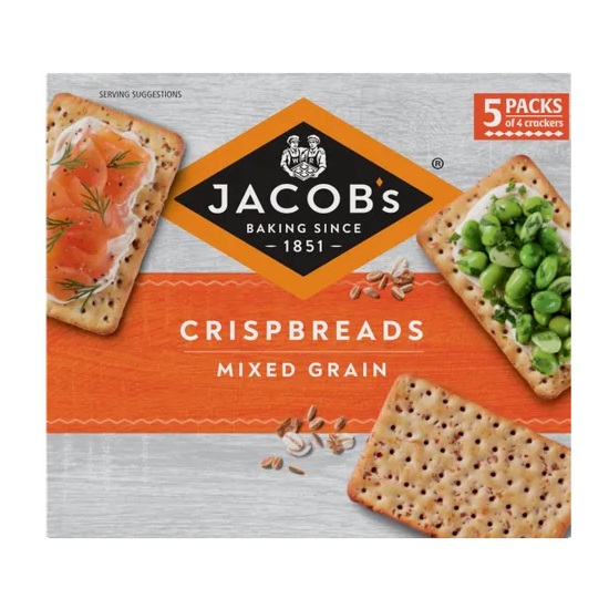 Jacobs Lunch Bakes Crispbreads Mixed Grain 190g