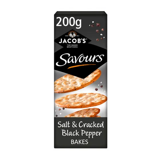 Jacobs Savours Bakes Salt & Cracked Black Pepper 200g