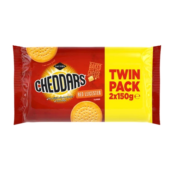 Jacobs Cheddars Red Leicester Twin Pack (2 x 150g)
