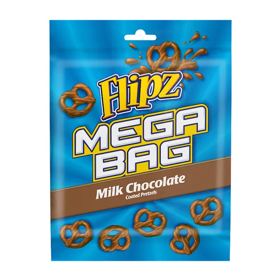Flipz Mega Bag Milk Chocolate Coated Pretzels 150g