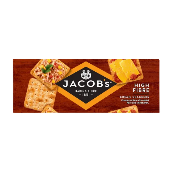Jacobs High Fibre Cream Crackers 200g