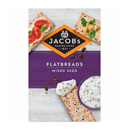 Jacobs Lunch Bakes Flatbreads Mixed Seed 150g